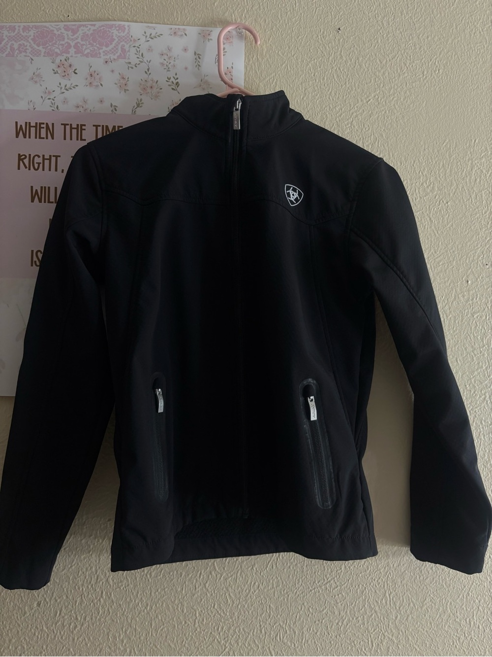 Ariat Youth Black Full-Zip Windbreaker Jacket